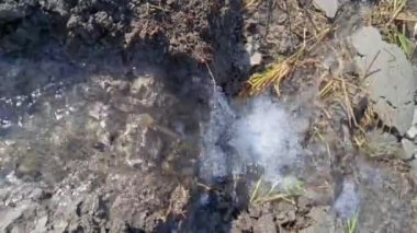 water that flows into the rice fields for the rice planting process
