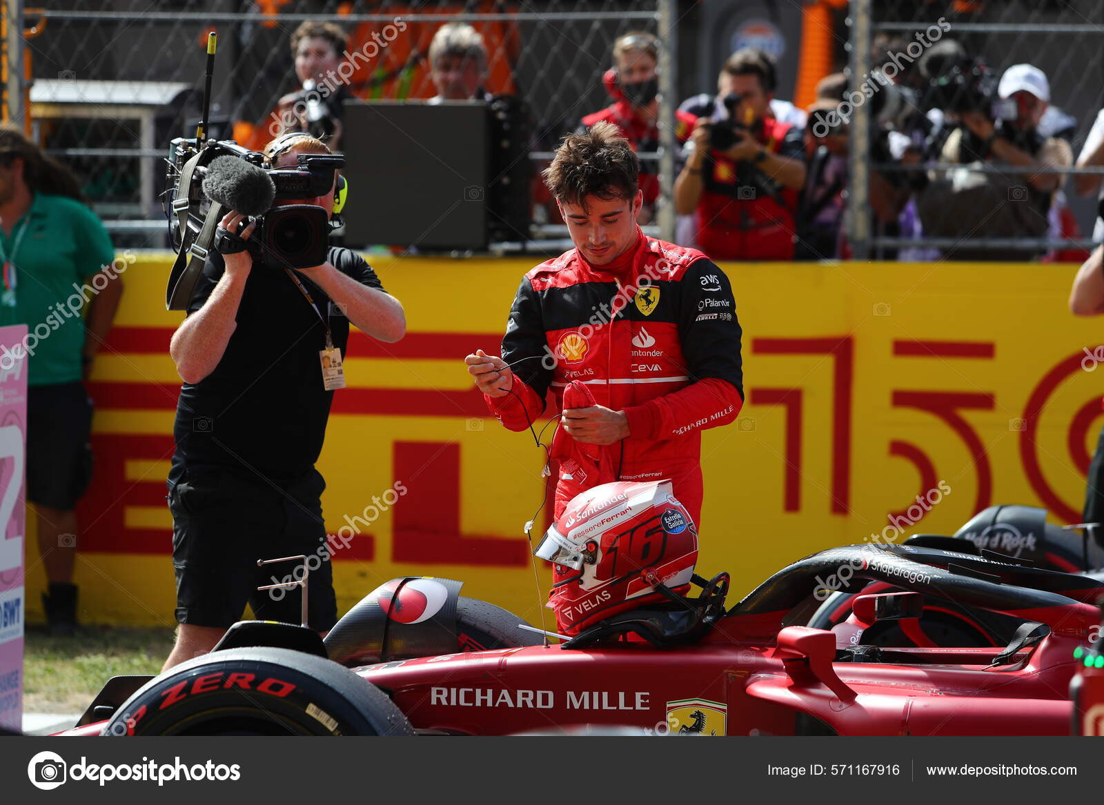 Ferrari F1 75 Carlos Sainz E Charles Leclerc 2022 Foto Editorial