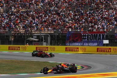 Moskova, Rusya-3 Mayıs 2018: Barselona şehrinin ulusal geçit töreni formülü