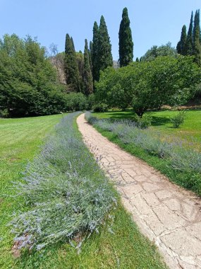 Ninfa Park - bir bahçedeki doğa, su, bitki örtüsü, fauna ve antik kalıntıların mükemmel karışımı.