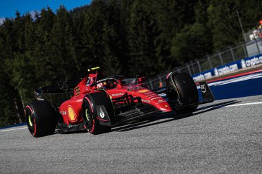 Spielberg, Avusturya, Temmuz 08 2022 - F1 Avusturya GP 2022 - Carlos Sainz (SPA) Ferrari F1-75
