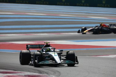24 Temmuz 2022 Le Castellet, Fransa - F1 2022 Fransa GP - Yarış - Lewis Hamilton (GBR) Mercedes W13 E Performansı