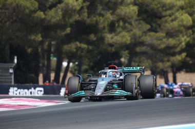24 Temmuz 2022 Le Castellet, Fransa - F1 2022 Fransa GP - Yarış - George Russell (GBR) Mercedes W13 E Performansı
