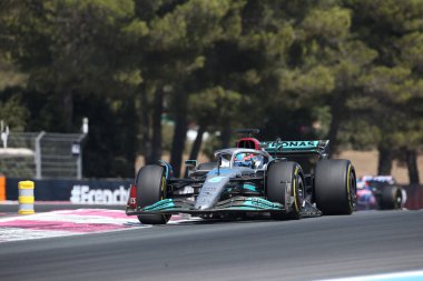 24 Temmuz 2022 Le Castellet, Fransa - F1 2022 Fransa GP - Yarış - George Russell (GBR) Mercedes W13 E Performansı