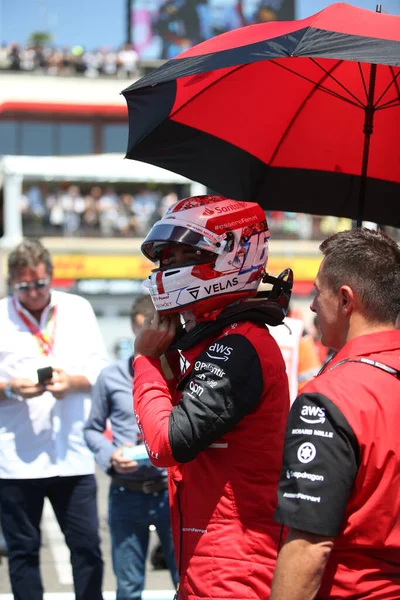 Jul 2022 Castellet France 2022 France Race Grid Charles Leclerc — Fotografia de Stock