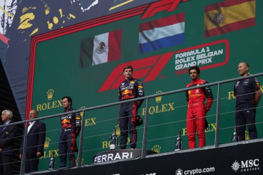 Podium and celebration of the race F1 Belgian GP 2022