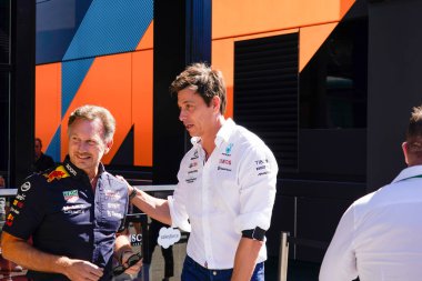  Toto Wolff (AUT) - Mercedes F1 Ekip Müdürü Christian Horner (GBR) - Redbull Yarış Müdürü