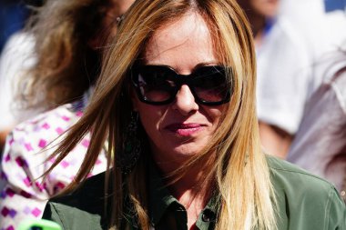 İtalya 'nın yeni başbakanı Fratelli d' Italia 'lı Giorgia Meloni (ITA) - 25 Eylül 2022 tarihinde İtalya' nın seçim gününden sonra