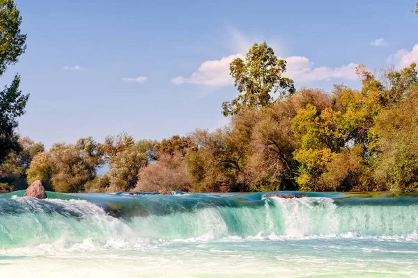 Hermosa Cascada Otoño Río Manavgat Antalya Turquía Vista Panorámica — Foto de Stock