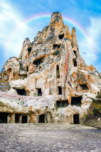 Amazing Forms Caves Sandstone Canyon Cappadocia Central Anatolia Region Turkey — Stock Photo, Image