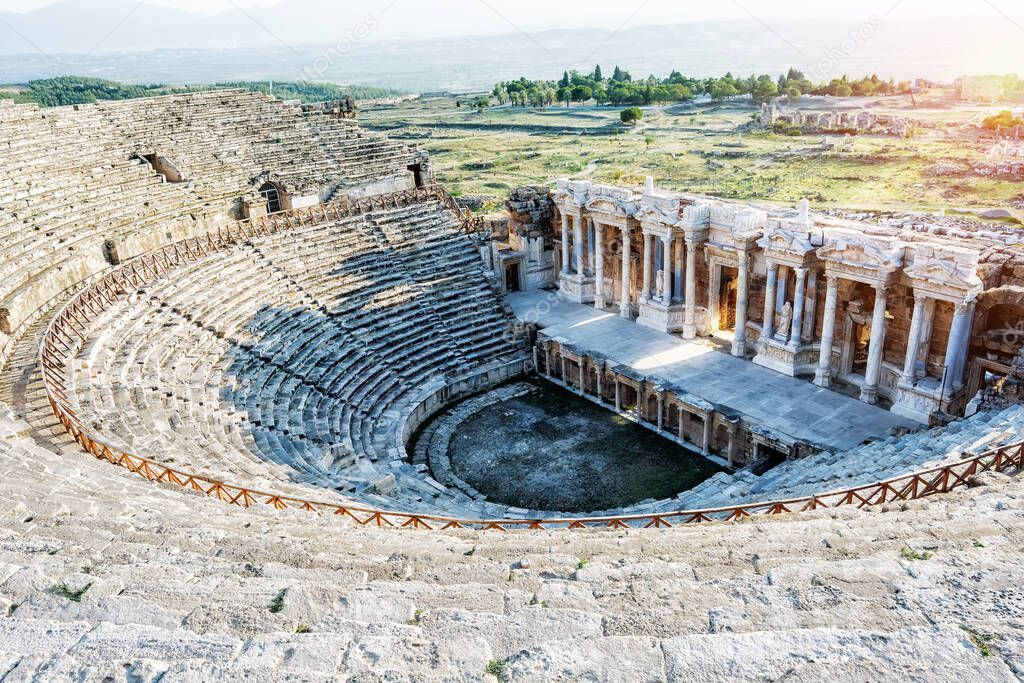 Ancient amphitheater in Side, Turkey