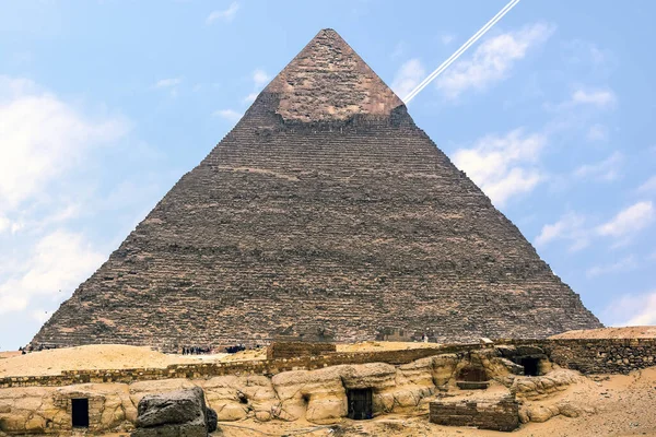 Pirámide Khafre Chephren Segundo Más Grande Las Pirámides Egipcias Giza — Foto de Stock