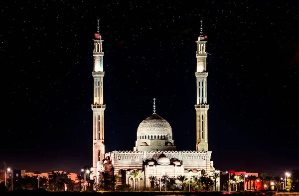 Nachtansicht Der Mustafa Moschee Von Sharm Sheikh — Stockfoto