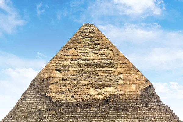 Sommet Pyramide Khafre Chephren Deuxième Grande Des Pyramides Égyptiennes Gizeh — Photo