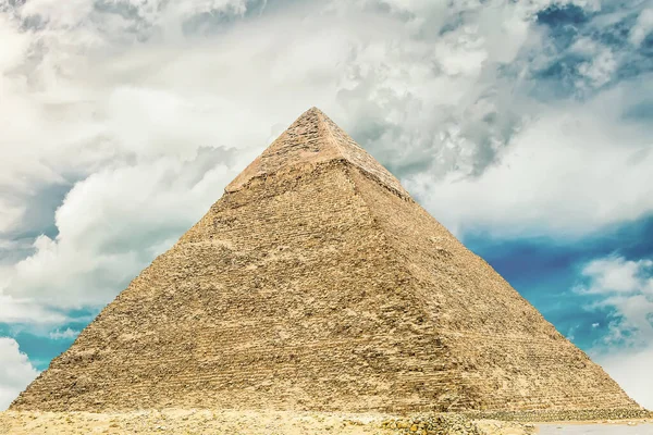 Khafre Piramidi Chephren Mısır Giza Piramitlerinin Büyüğü — Stok fotoğraf