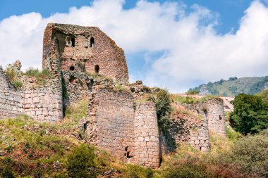 Ruins of the walls of the ancient Armenian monastery of Akhtala. Armenia