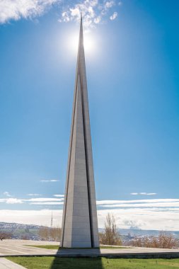 YEREVAN, ARMENIA - April 10, 2017 , Tsitsernakaberd. Memorial to victims of the 1915 Genocide