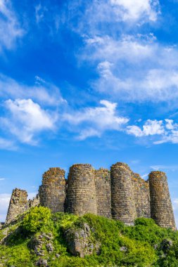 Amberd Kalesi 'nin kalıntıları. Ermenistan.