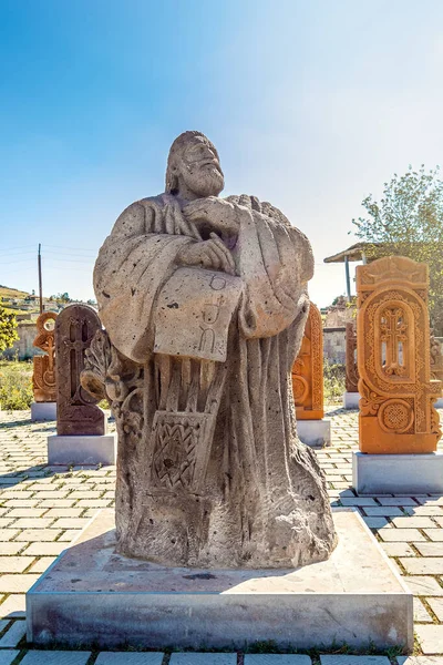Oshakan Armenia Februar 2018 Village Oshakan Monument Founder Armenian Alphabet — стокове фото