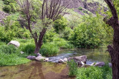  Güzel doğal kanyon ve dağ nehri