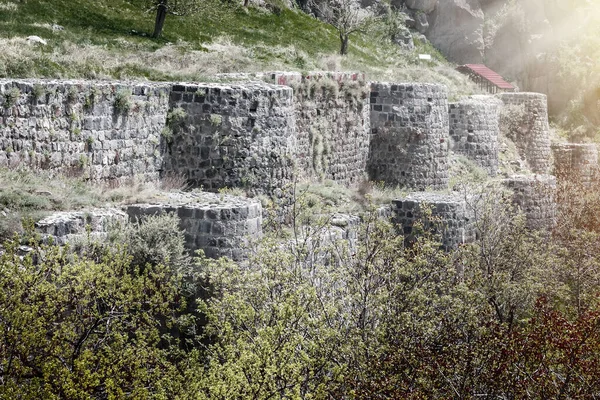 Ruins of a fortress in Bjni. Armenia