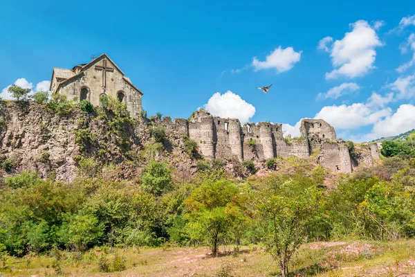 Ruins of the walls of the ancient Armenian monastery of Akhtala. Armenia