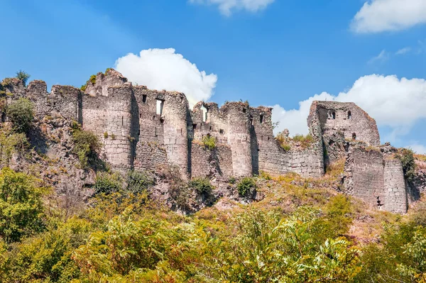 Ruins of the walls of the ancient Armenian monastery of Akhtala. Armenia