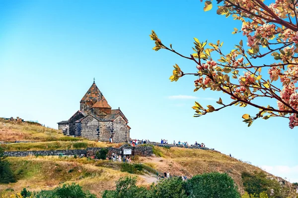 Sevan, Armenia ,07.June,.2017, Sevanavank monastery.  It is a monastic complex located on a peninsula at the northwestern shore of Lake Sevan in the Gegharkunik Province of Armenia, the monastery of Sevanavank was founded in 874 by Princess Mariam