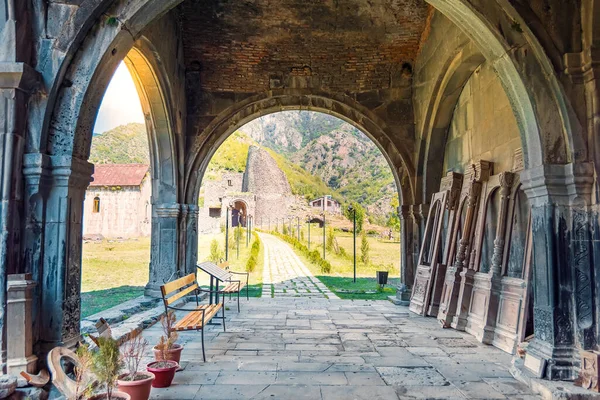 Ruínas Das Muralhas Antigo Mosteiro Armênio Akhtala Arménia — Fotografia de Stock