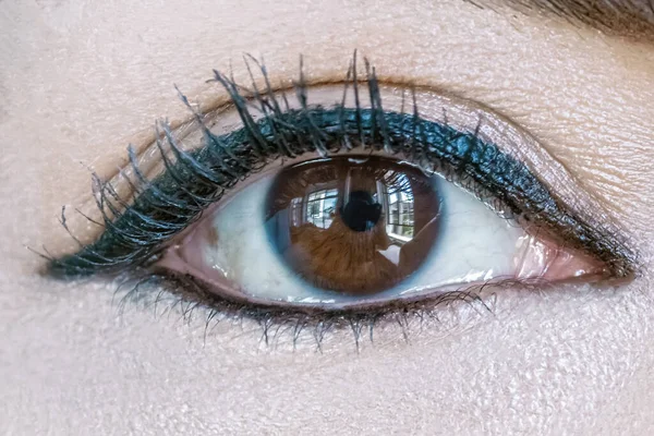 Female Eye Mole Eyeball Eye Close — Fotografia de Stock