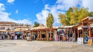 PETRA, JORDAN - JANUARY 18, 2019: Souvenir bazaar in Petra