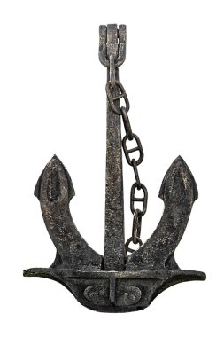 Old anchor isolated on a white background