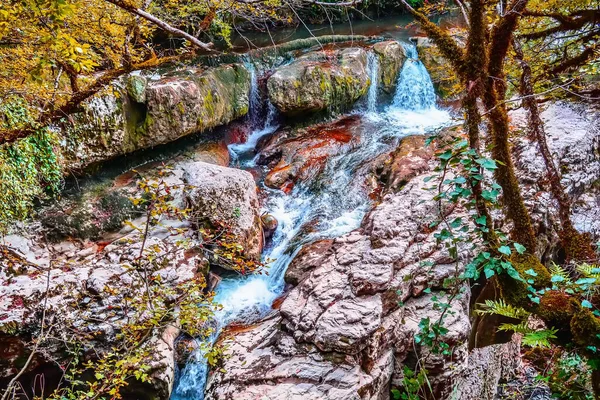 Cañón Martvili Georgia Hermoso Cañón Natural Cascada Increíble Del Río — Foto de Stock