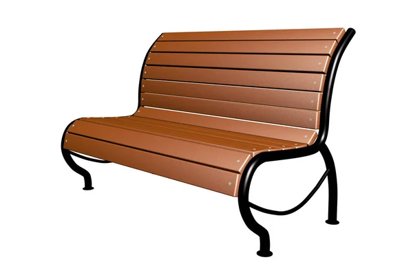 Park Bench Isolated White Background Render Illustration — Stock Fotó