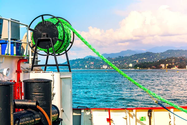 Green Nautical Rope Ship Georgia Batumi — Stock Photo, Image