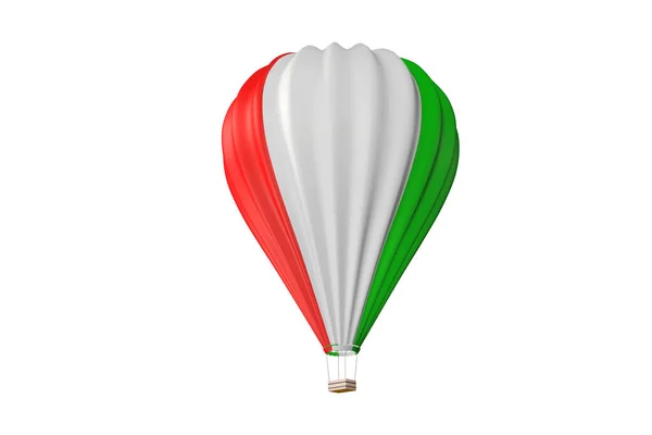 Hot Air Balloon Flag Italy Isolated White Background Illustration — 스톡 사진