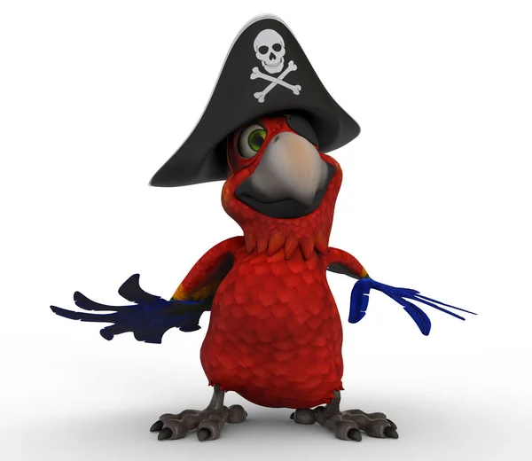 Parrot Pirates Render Pose — ストック写真