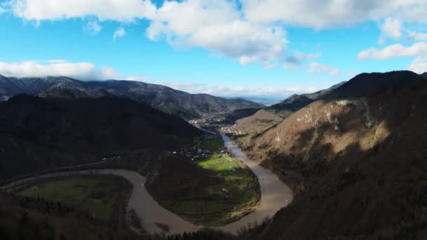 Sur Chemin Borjomi Vue Aérienne Été Vue Ariale Montagne — Video