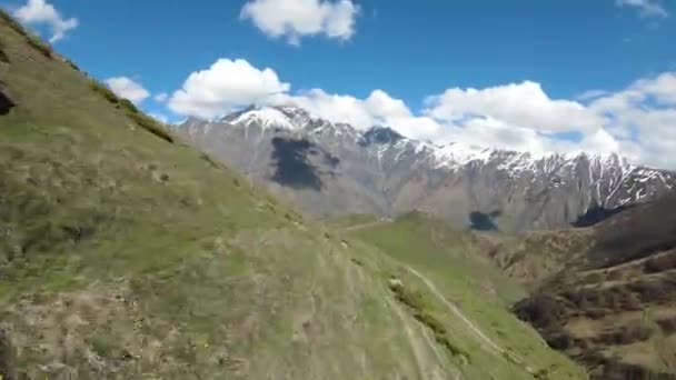 Drönarskott Kaukasus Berg Gudauri Georgia Arial Uppfattning — Stockvideo