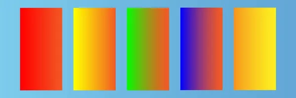 Sammlung Von Farbenfrohen Glatten Farbverlauf Hintergrund Für Grafische Gestaltung Vektorillustration — Stockvektor