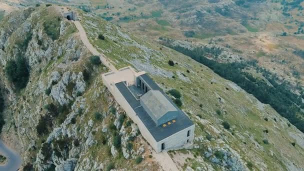 Montenegro Parque Nacional Lovcen Drone Vista Aérea Miradouro Atracção Turística — Vídeo de Stock