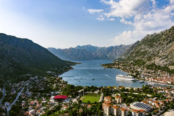 Montenegro Bay Kotor Largest Bay Adriatic Sea Southernmost Fjord Europe — Foto de Stock