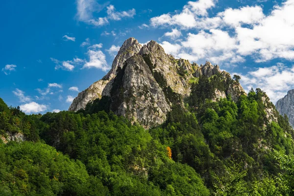 Montenegro Prokletiye National Park Summer Mountain Range Green Mountain Peaks — Fotografia de Stock