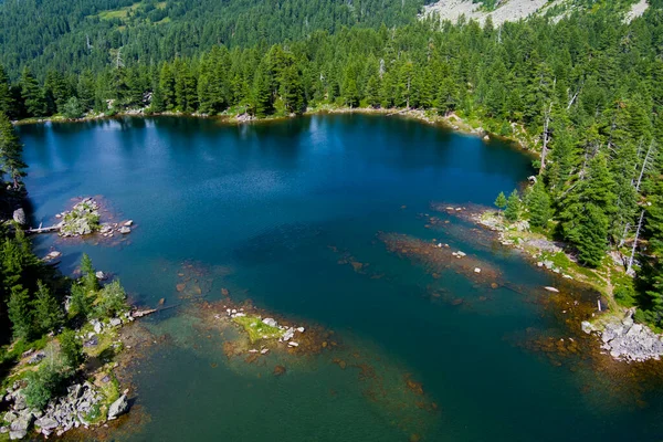 Montenegro Prokletiye National Park Mountain Lake Popular Tourist Spot Drone — Fotografia de Stock