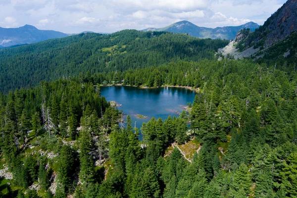 Montenegro Prokletiye National Park Mountain Lake Popular Tourist Spot Drone — Fotografia de Stock
