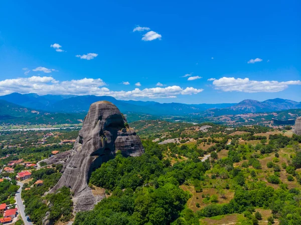 Grécia Região Histórica Tessália Rochas Meteora Vista Planície Tessália Ponto — Fotografia de Stock