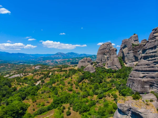 Grécia Região Histórica Tessália Rochas Meteora Vista Planície Tessália Ponto — Fotografia de Stock