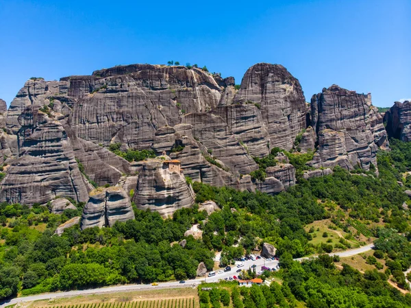 Grécia Região Histórica Tessália Rochas Meteora Complexo Mosteiros Ortodoxos Lugar — Fotografia de Stock