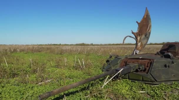 Guerra Ucrania 2022 Invasión Rusa Ucrania Después Batalla Torre Con — Vídeo de stock