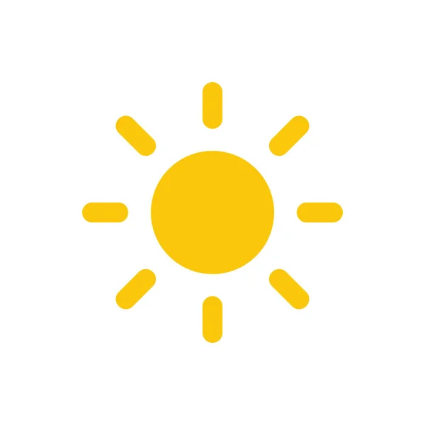 Sun Icon Vector Voor Web Design Logo Illustratie — Stockvector